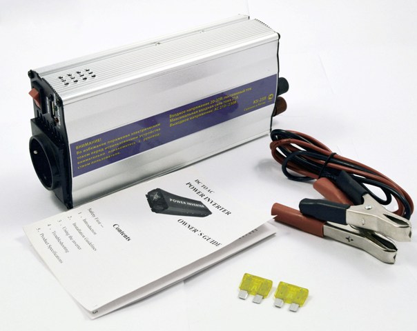 Инвертор (преобразователь питания 24-&gt;220В) от аккумулятора авто 500Вт KS-is Soczk (KS-259)