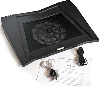 Охлаждающая подставка для ноутбука с USB 2.0 хабом, аудио 2.0 KS-is Bifser (KS-062)